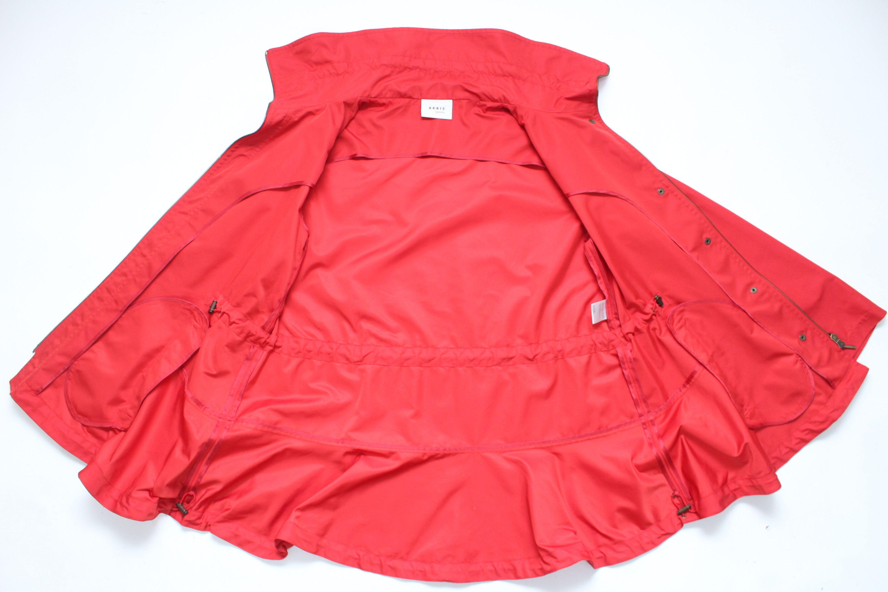 Akris Akris Punto Red Hooded Drawstring Waist Jacket Size US 6 Size M / US 6-8 / IT 42-44 - 9 Thumbnail