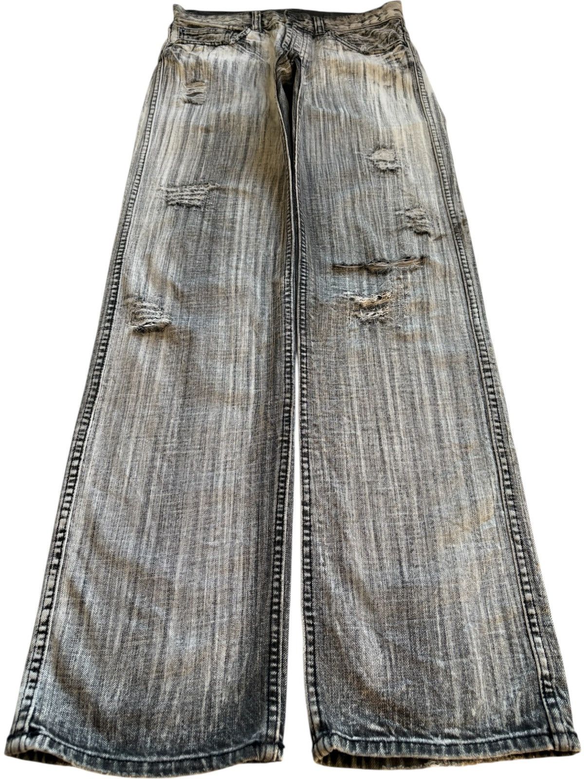 14th Addiction × Japanese Brand Vintage Japanese Brand Distressed Ripped Loose Jeans Size US 30 / EU 46 - 1 Thumbnail