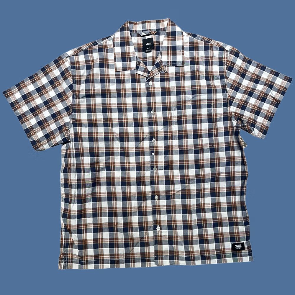 Vans VANS Wynden Woven Button-Up Shirt Mens M Drizzle/ Parisian Night Multicolor Short Sleeve Size US M / EU 48-50 / 2 - 1 Thumbnail