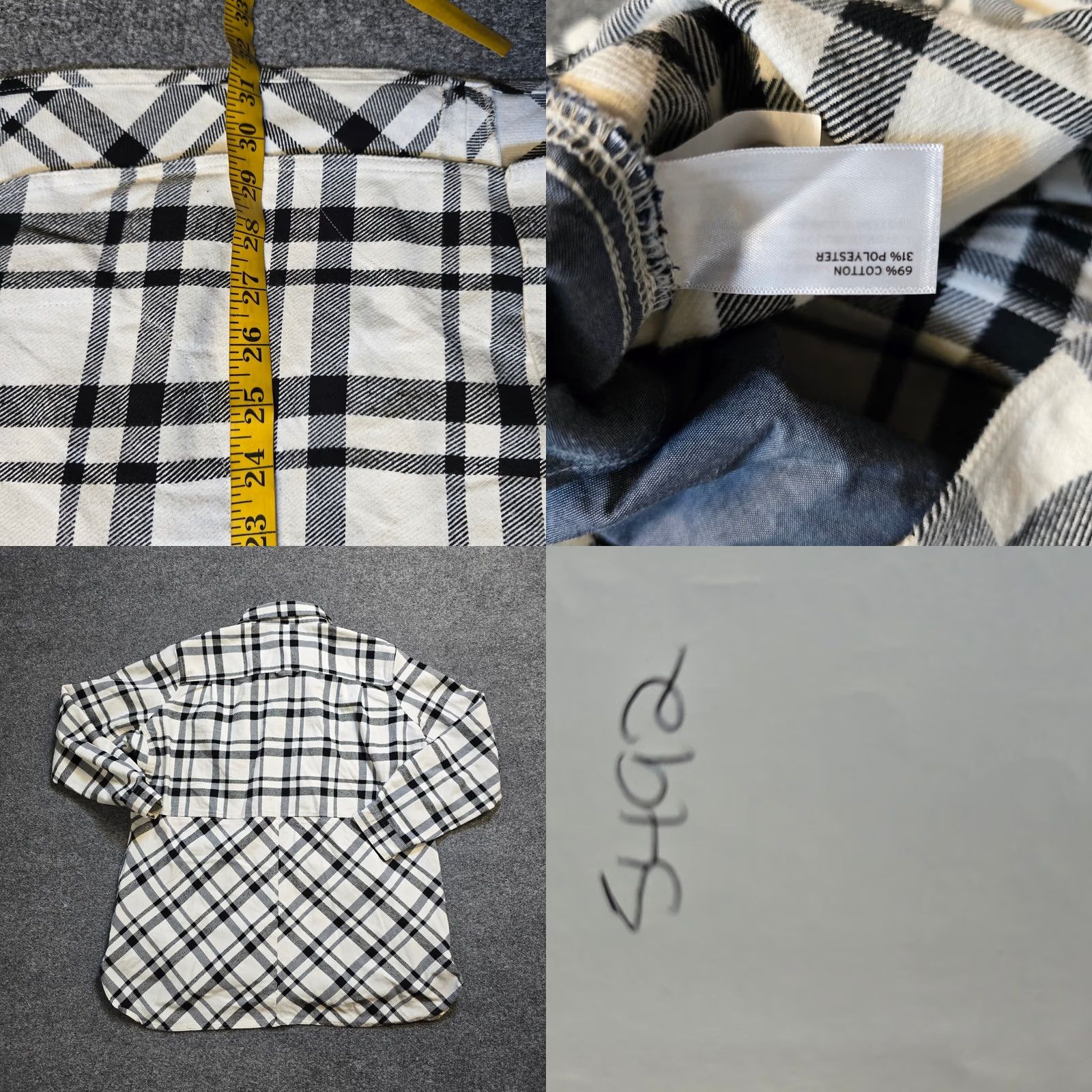Vintage Duluth Shirt Womens 2XL Plaid Flannel Long Sleeve Button-Up Casual White Black Pockets Classic Outdoor Mens (adjust if gender) Size XXL / US 16-18 / IT 52-54 - 8 Thumbnail
