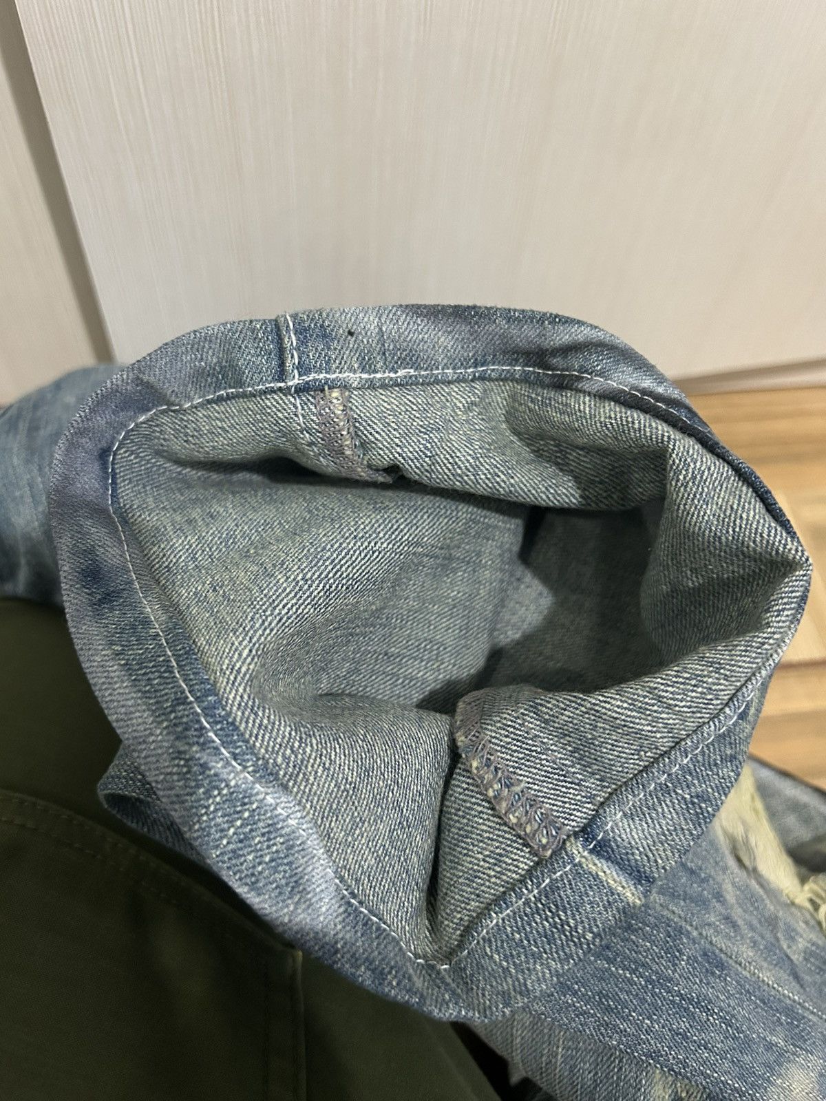 If Six Was Nine Urban Craft HonneyComb Painted Distressed Jeans Size US 34 / EU 50 - 22 Thumbnail