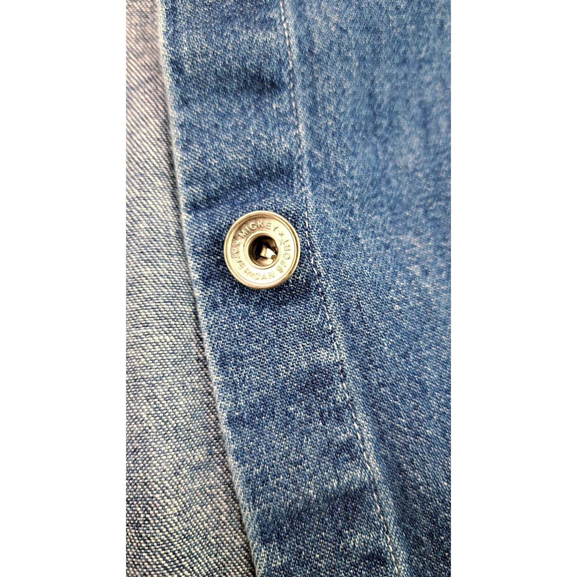 Disney Vintage Disney Store Mickey Mouse Embroidered Denim Button Size S / US 4 / IT 40 - 8 Thumbnail