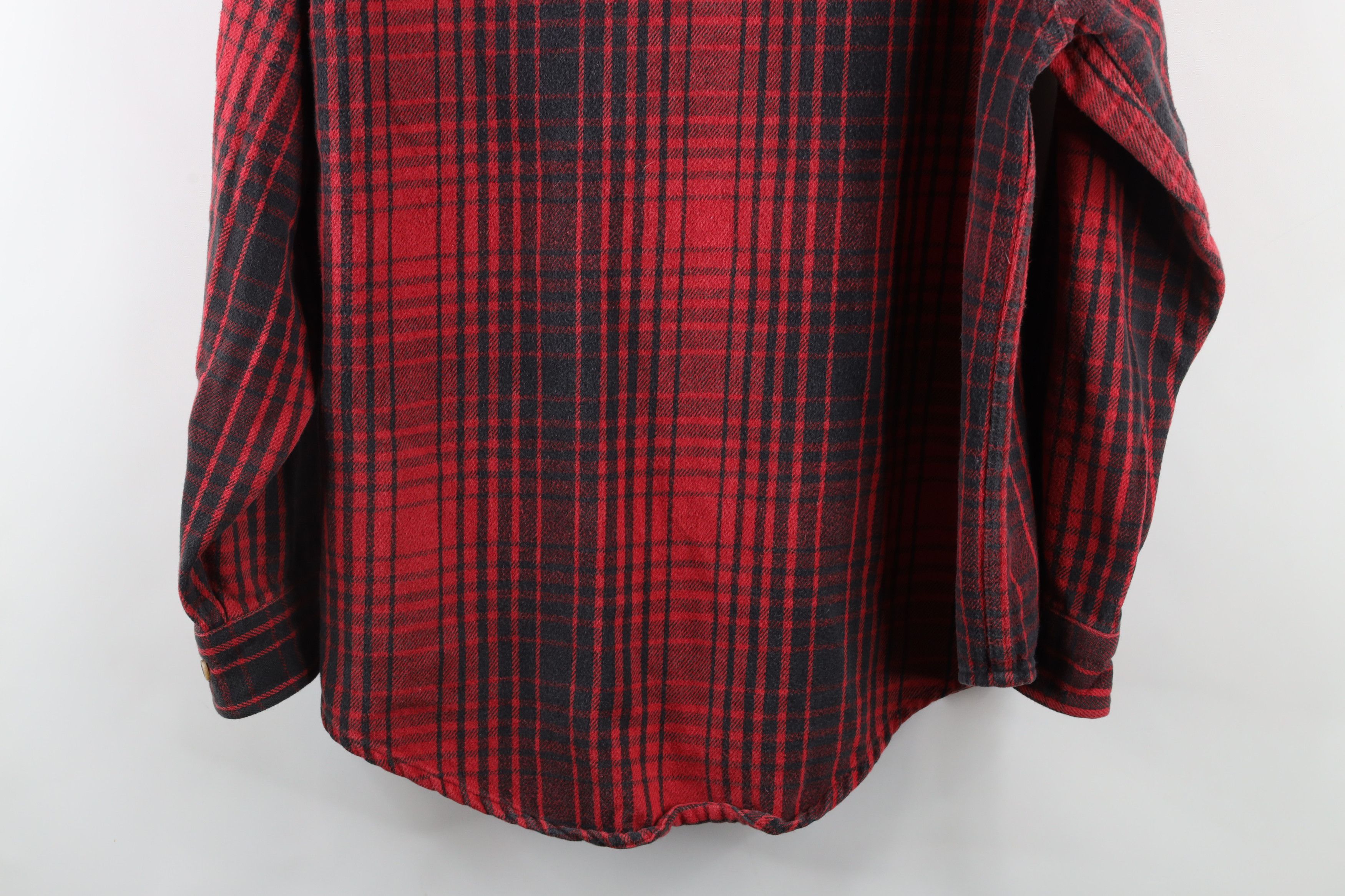 Vintage Vintage 90s Streetwear Heavyweight Button Shirt Plaid Size US L / EU 52-54 / 3 - 9 Thumbnail