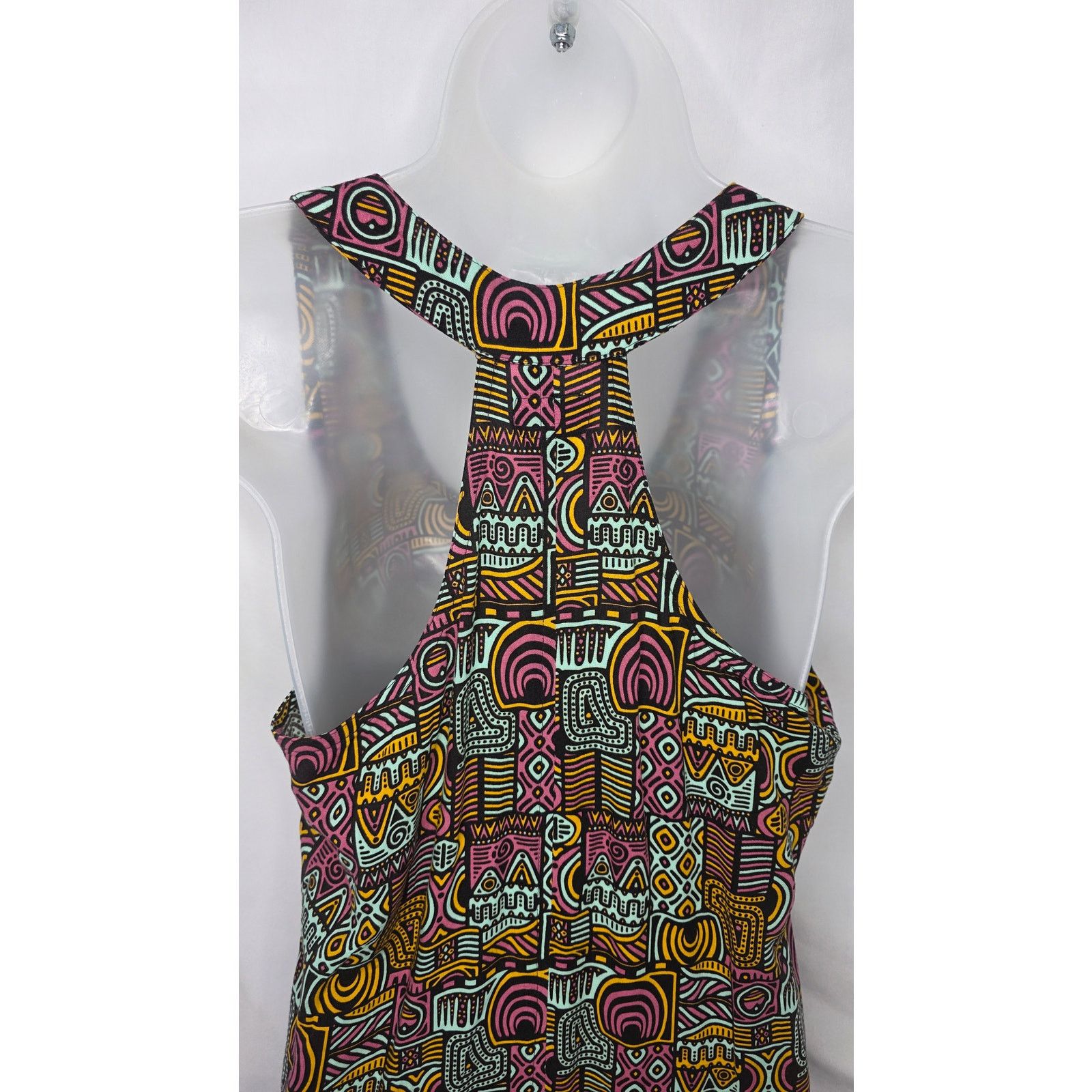 KAVU KAVU Multicolor Geometric Sleeveless Racerback Summer Dress Size S / US 4 / IT 40 - 11 Thumbnail