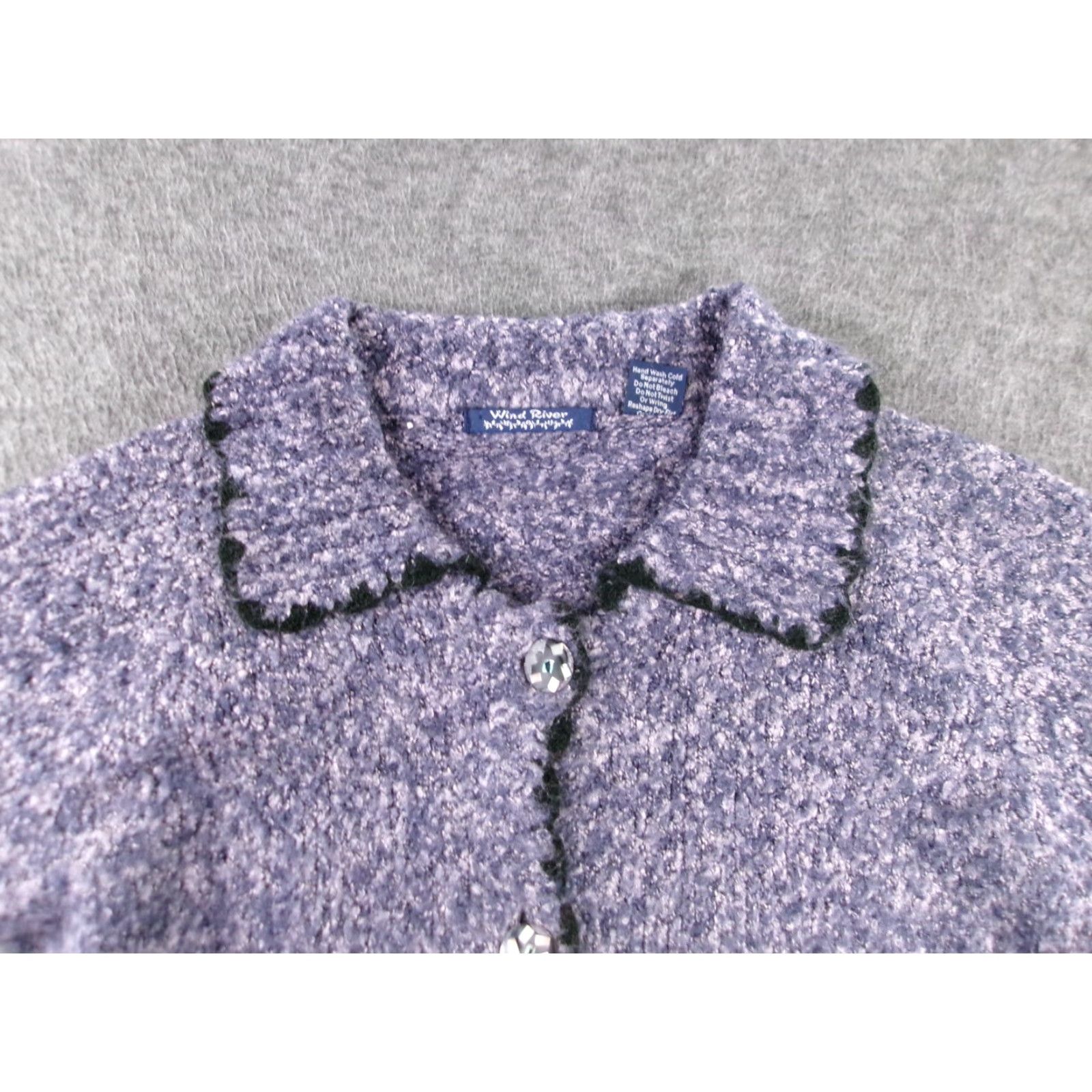 Vintage VINTAGE Wind River Sweater Women Small Purple Cardigan Button Front Capsule Cozy Prep Size S / US 4 / IT 40 - 2 Thumbnail