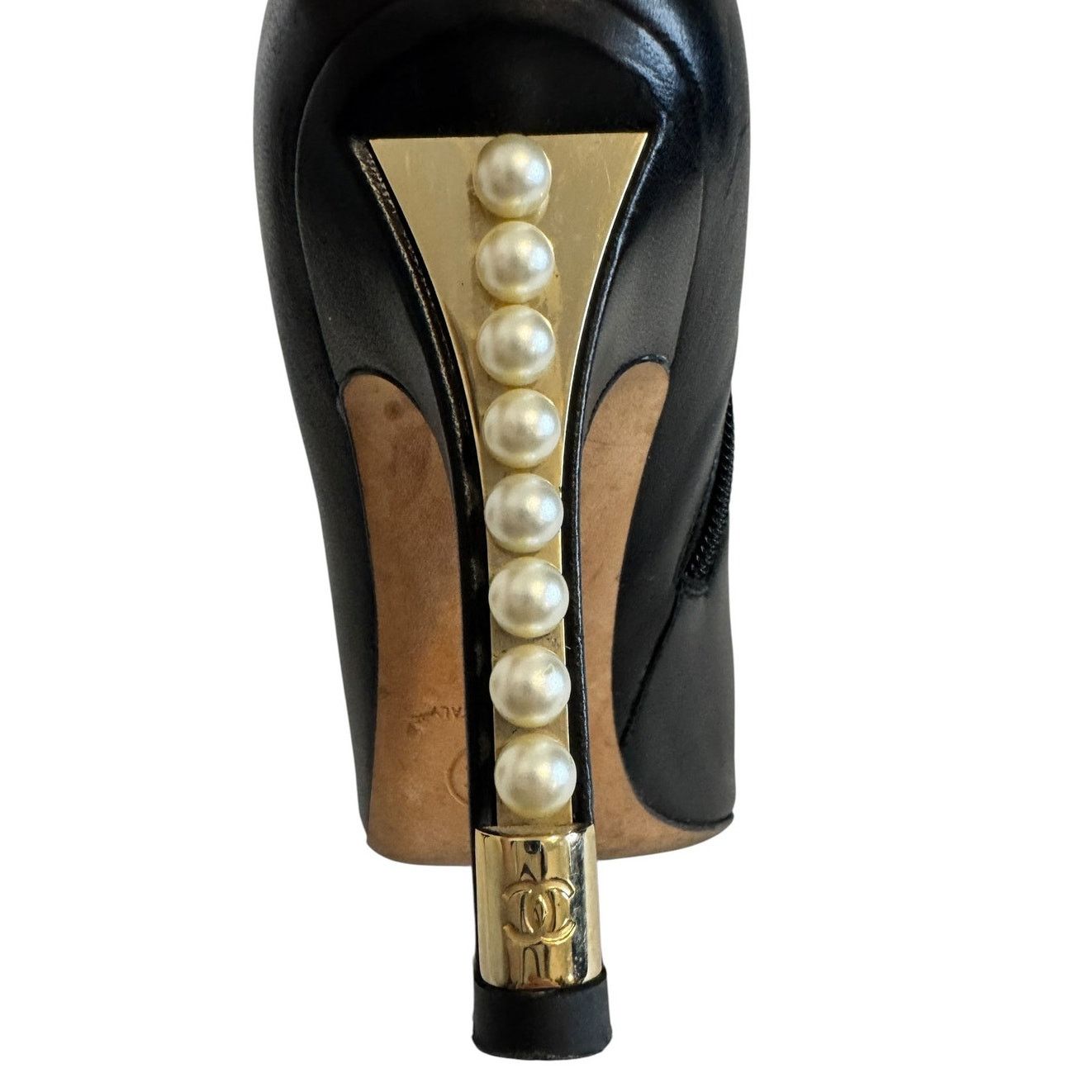 Chanel Chanel Fall Black Leather Metal Pearl Ankle Boots Size 37 Size US 6.5 / IT 36.5 - 8 Thumbnail