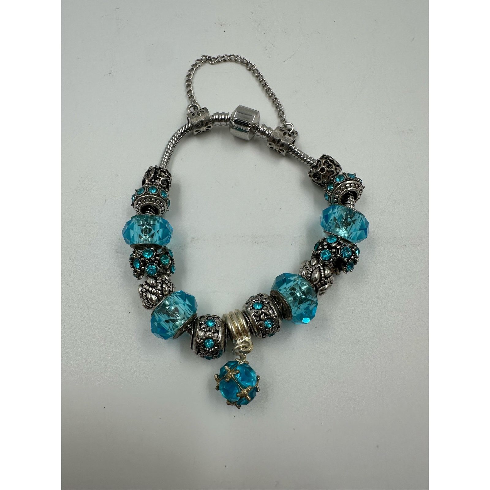 Swarovski Swarovski Aquamarine Blue Crystal Bead Charm Bracelet Size ONE SIZE - 1 Preview