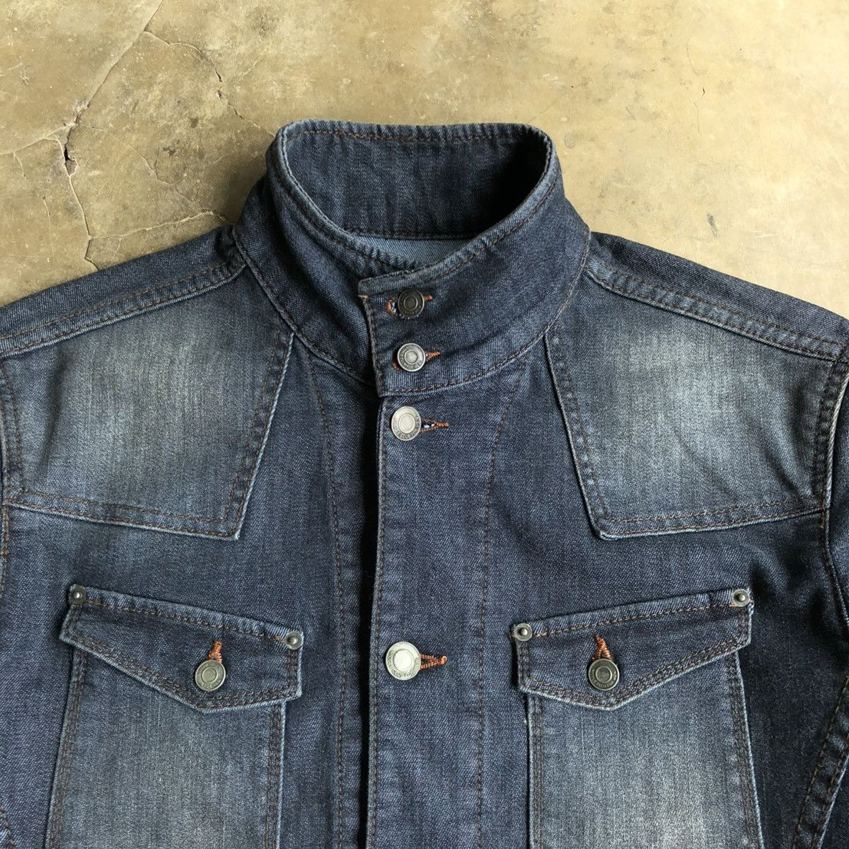 Nicole Club 2000s Nicole Club For Men Biker Denim Jacket Blue Indigo Size US M / EU 48-50 / 2 - 5 Thumbnail