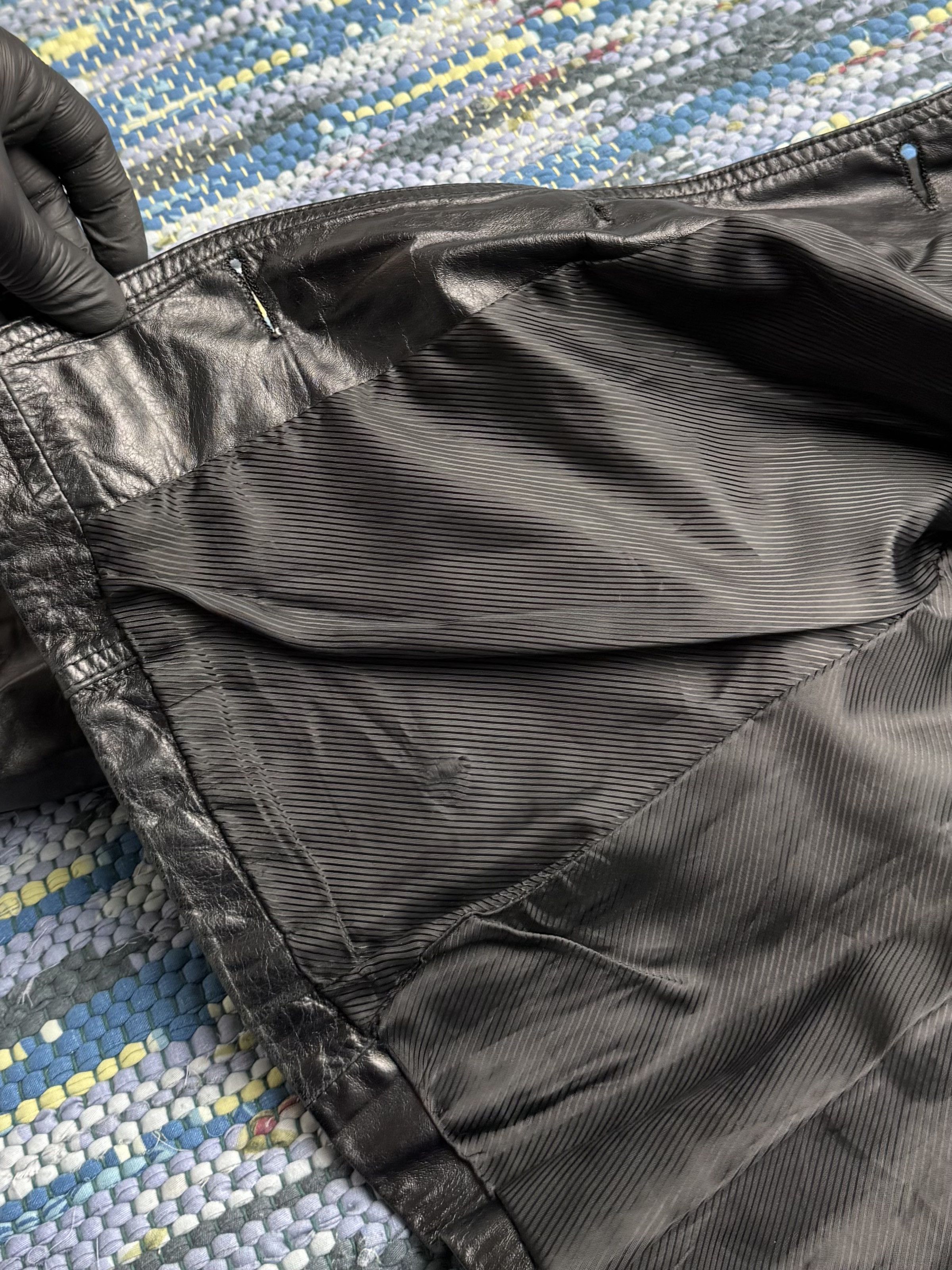 Vintage Vintage Leather Double Breasted Biker Button Front Jacket Size S / US 4 / IT 40 - 6 Thumbnail