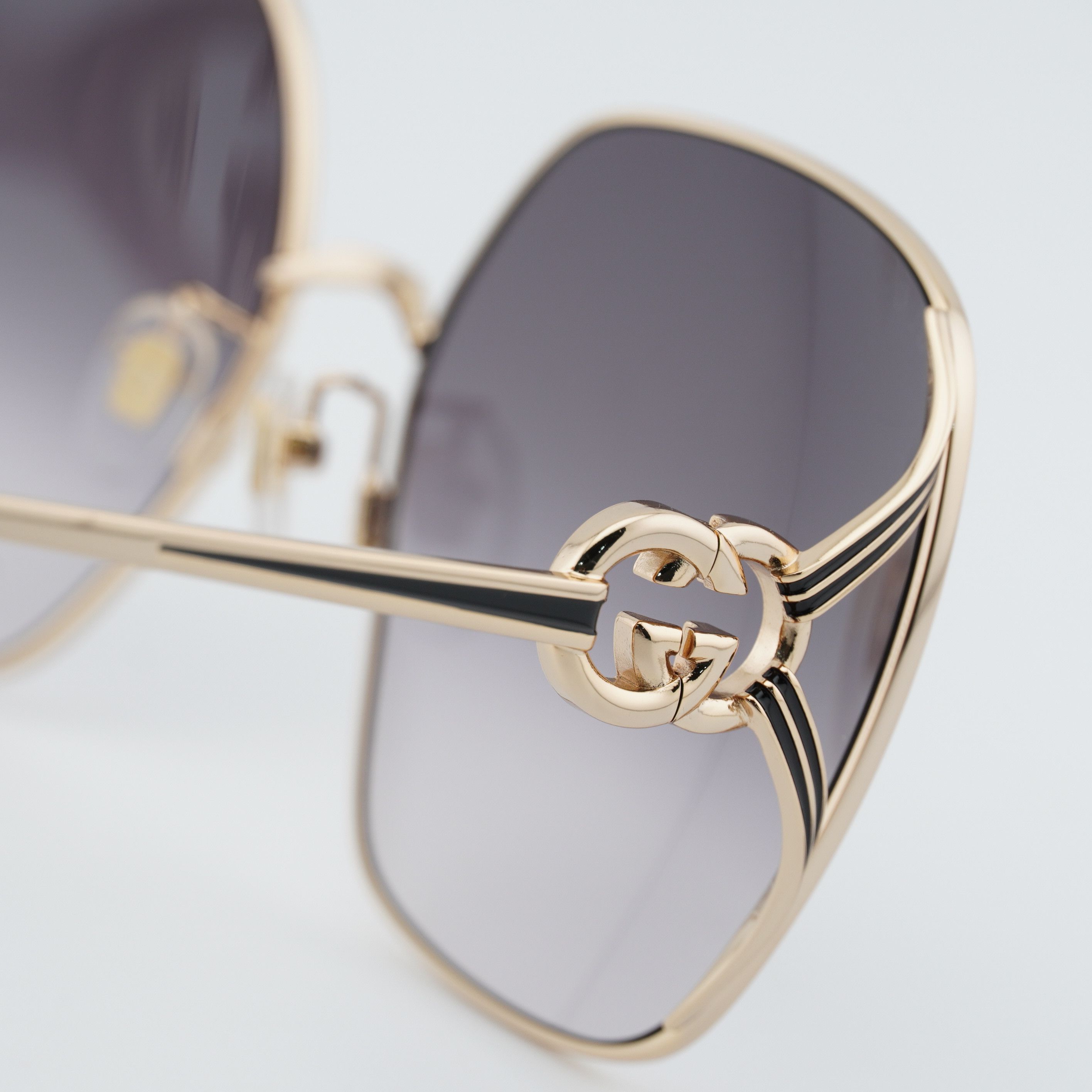Gucci Gucci GG1323S 001 Sunglasses Gold Square Frame, Grey Lenses Size ONE SIZE - 8 Thumbnail