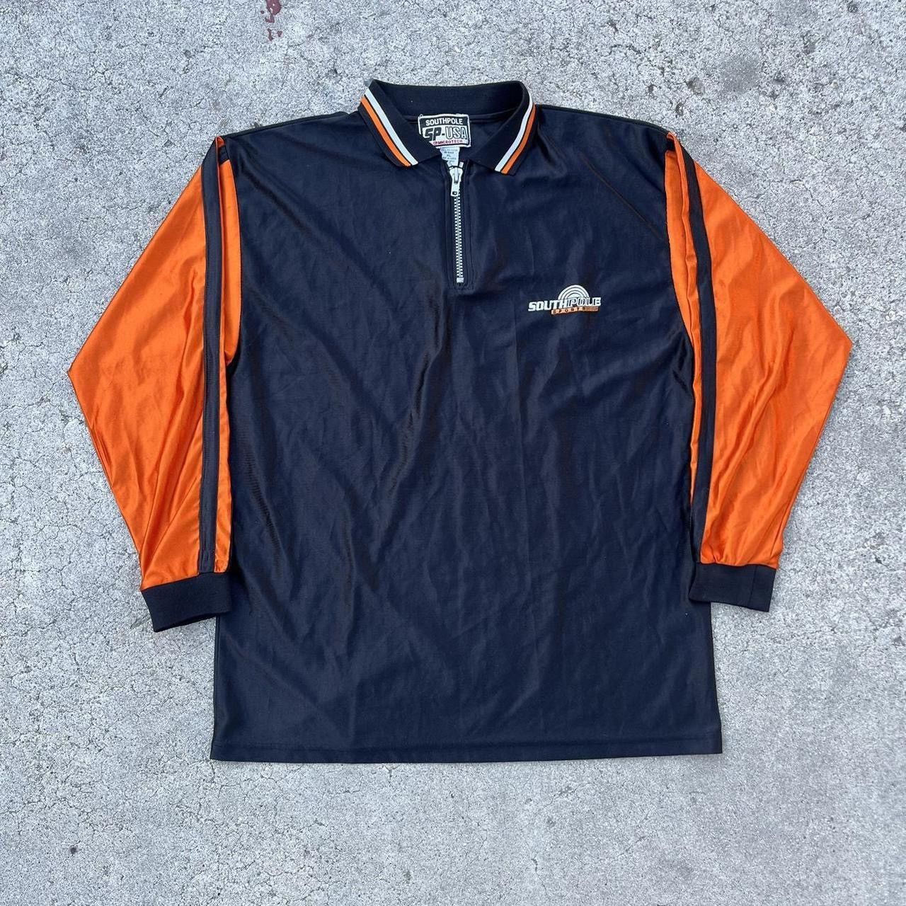 Southpole × Vintage Vintage 90s 2000s black & orange South Pole microtech polo Size US XL / EU 56 / 4 - 1 Thumbnail