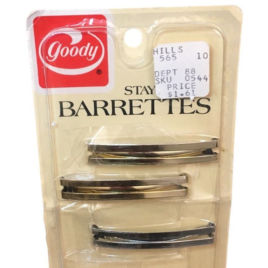 Other Vintage Goody Stay Tight Barrettes Metal #8903 USA 1975 3 Pk Size ONE SIZE - 1 Thumbnail