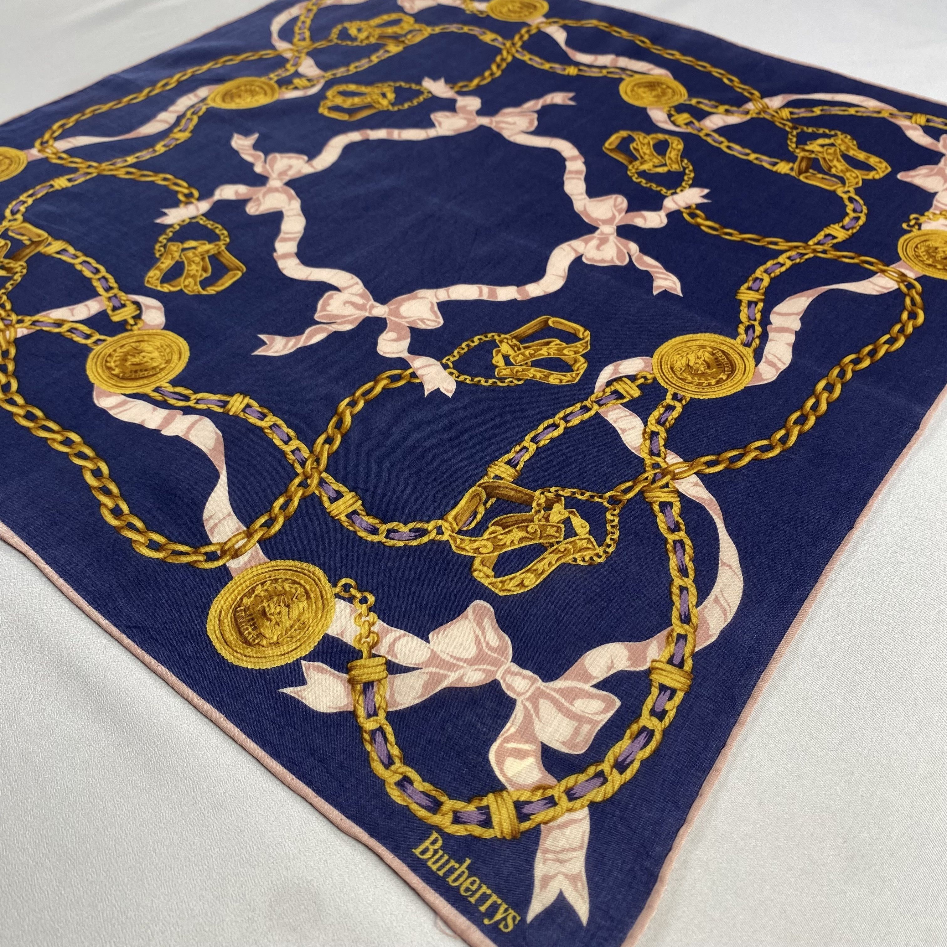 Burberry × Vintage Burberry Handkerchief / Neckerchief / Bandana-P1111 Size ONE SIZE - 2 Thumbnail