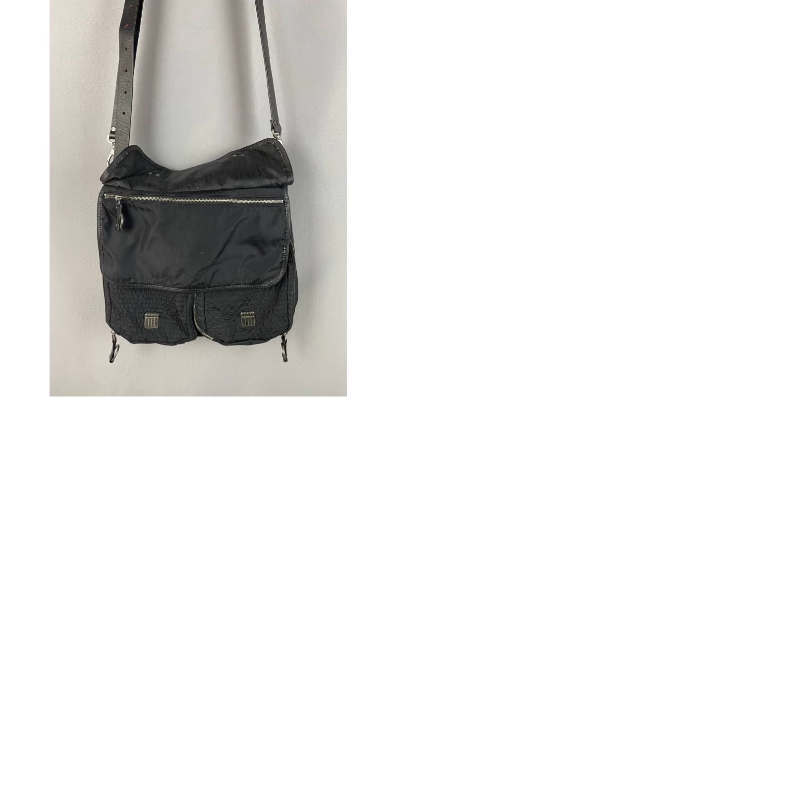 Diesel Diesel Mens Black Nylon Zipper Shoulder Strap Crossbody Messenger Bag Size ONE SIZE - 11 Thumbnail