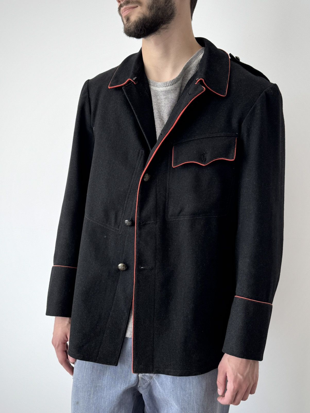 Vetra 1930s Vintage Swiss Workwear Firefighter Wool Jacket Size US M / EU 48-50 / 2 - 2 Thumbnail