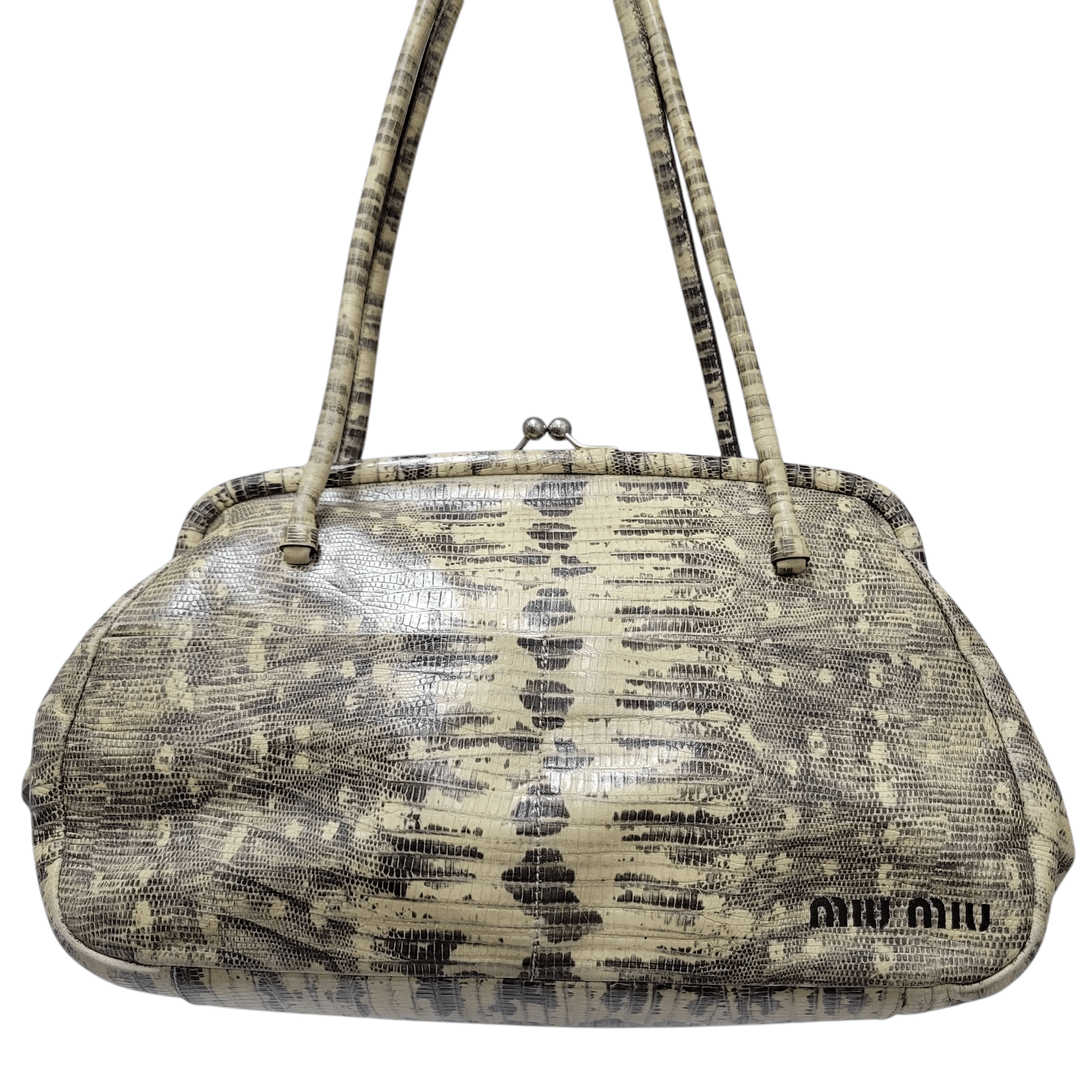 Miu Miu Miu Miu Archive Leather Python Pattern Bag Brige