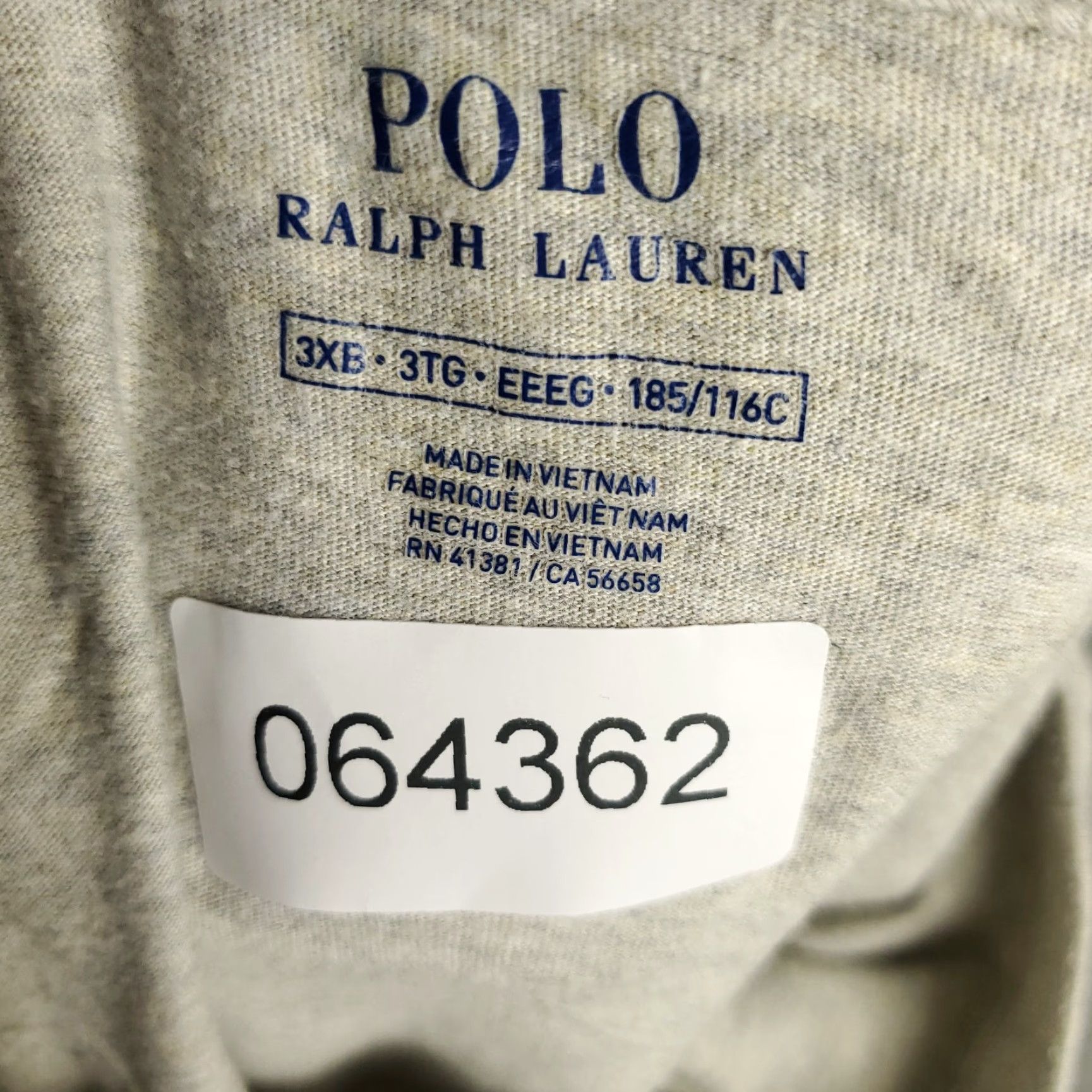 Ralph Lauren Ralph Lauren T Shirt Mens Big 3X Gray V Neck Pony Casual Short Sleeve Shirt Mens 3XB Gray Size US XXL / EU 58 / 5 - 7 Thumbnail