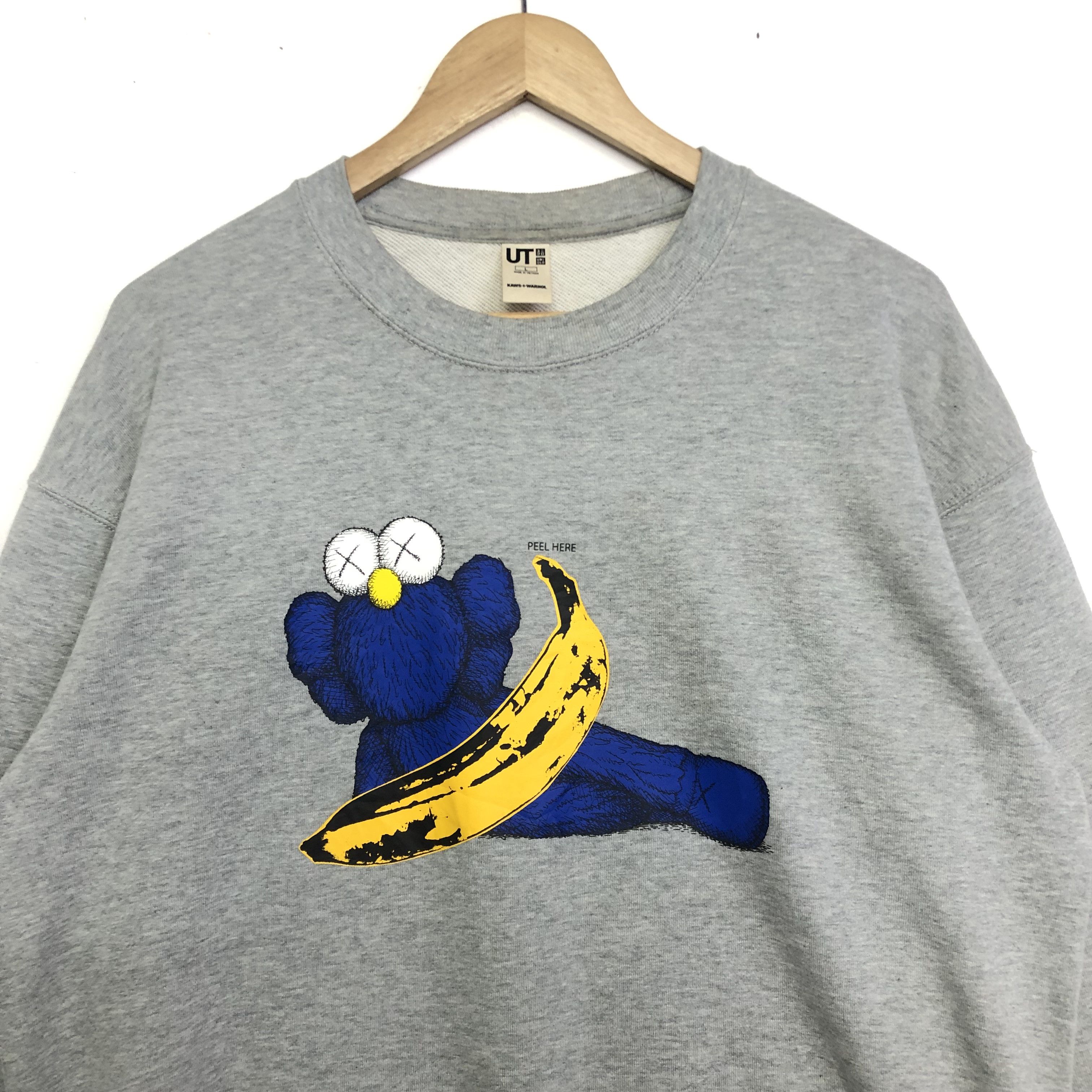 Andy Warhol × Kaws × Uniqlo UNIQLO X KAWS + WARHOL BANANA ART GRAPHIC SWEATSHIRT Size US L / EU 52-54 / 3 - 3 Thumbnail