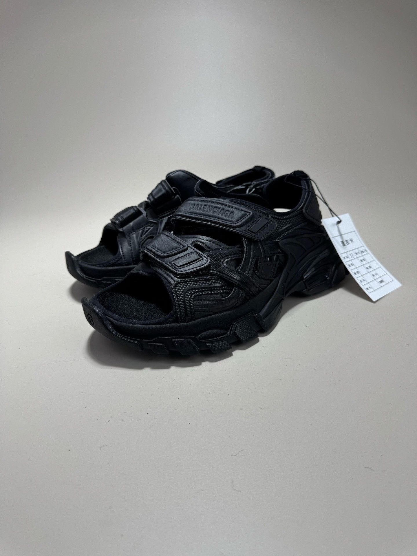 Balenciaga BALENCIAGA Track Black Sandals Size US 6 / IT 36 - 1 Thumbnail