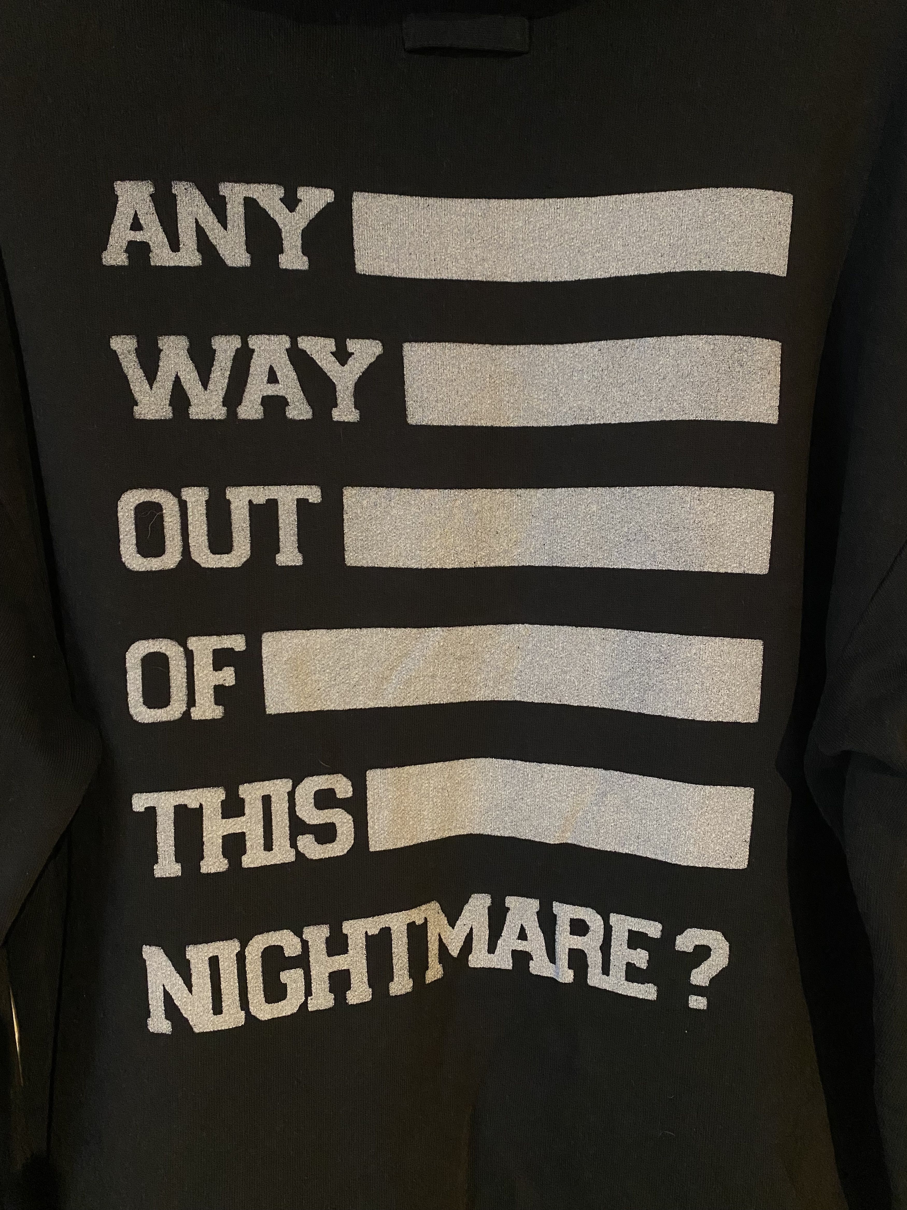 Raf Simons Raf Simons „Any Way Out Of this Nightmare?“ Hoodie black Size US M / EU 48-50 / 2 - 4 Thumbnail