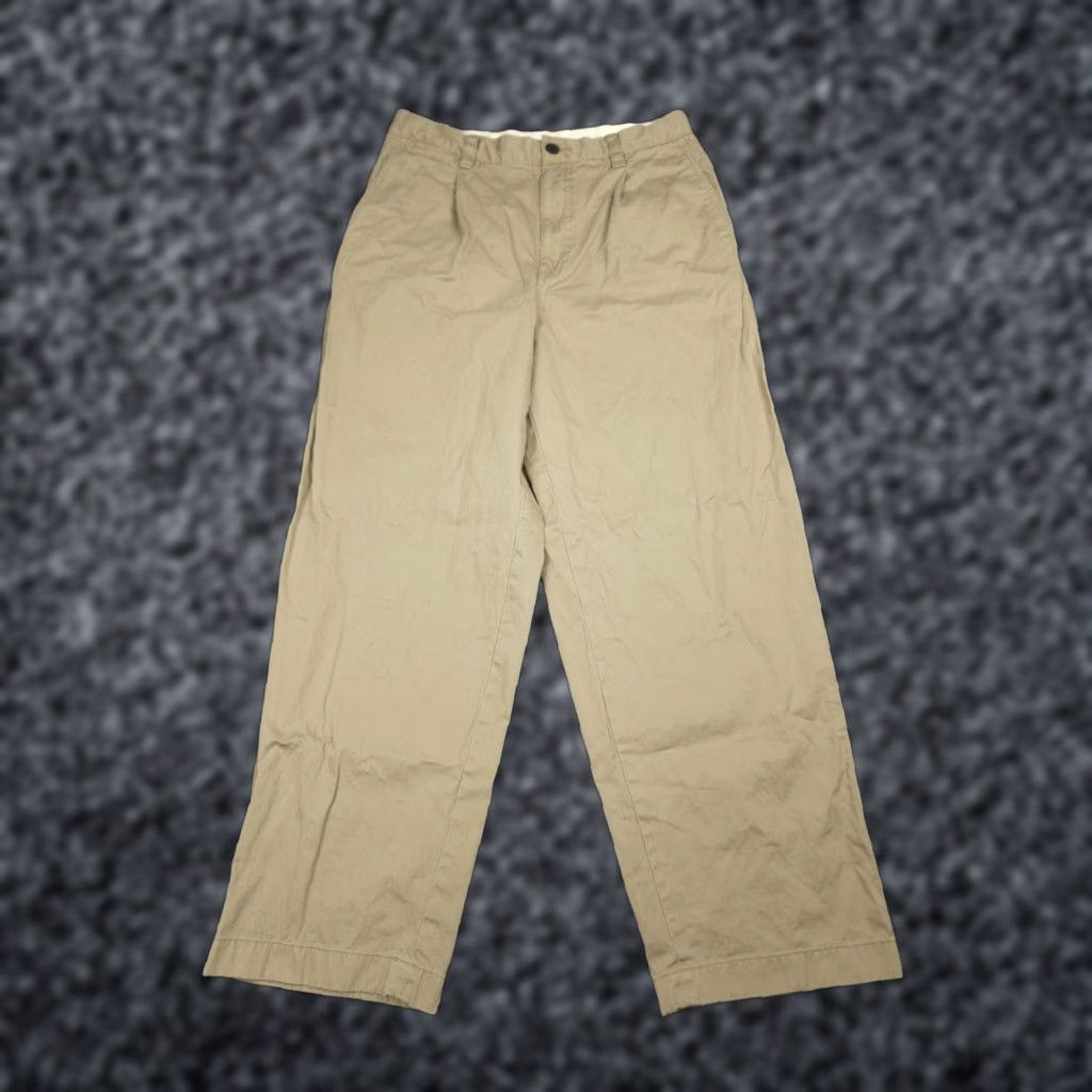 Uniqlo Uniqlo x JW Anderson Pants Mens 32 x 30 Khaki Beige 100% Cotton Straight Chino Pocketed Regular Fit 32x30 Mens Beige Chino Pants Size US 32 / EU 48 - 1 Thumbnail