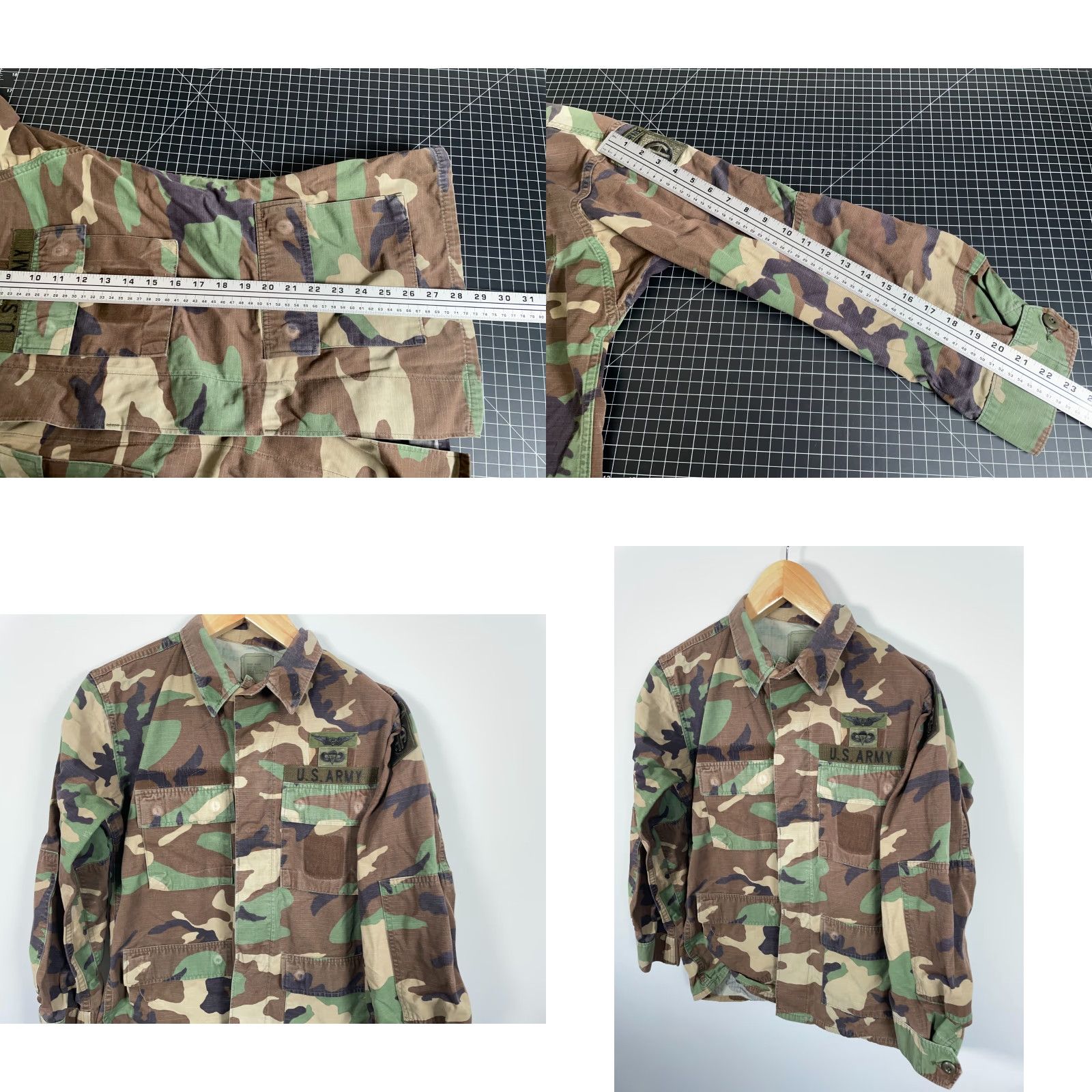 Vintage VINTAGE Army Woodland Camo Hot Weather Combat Jacket Adult Medium Camouflage Patch Mens Jacket Size US M / EU 48-50 / 2 - 8 Thumbnail
