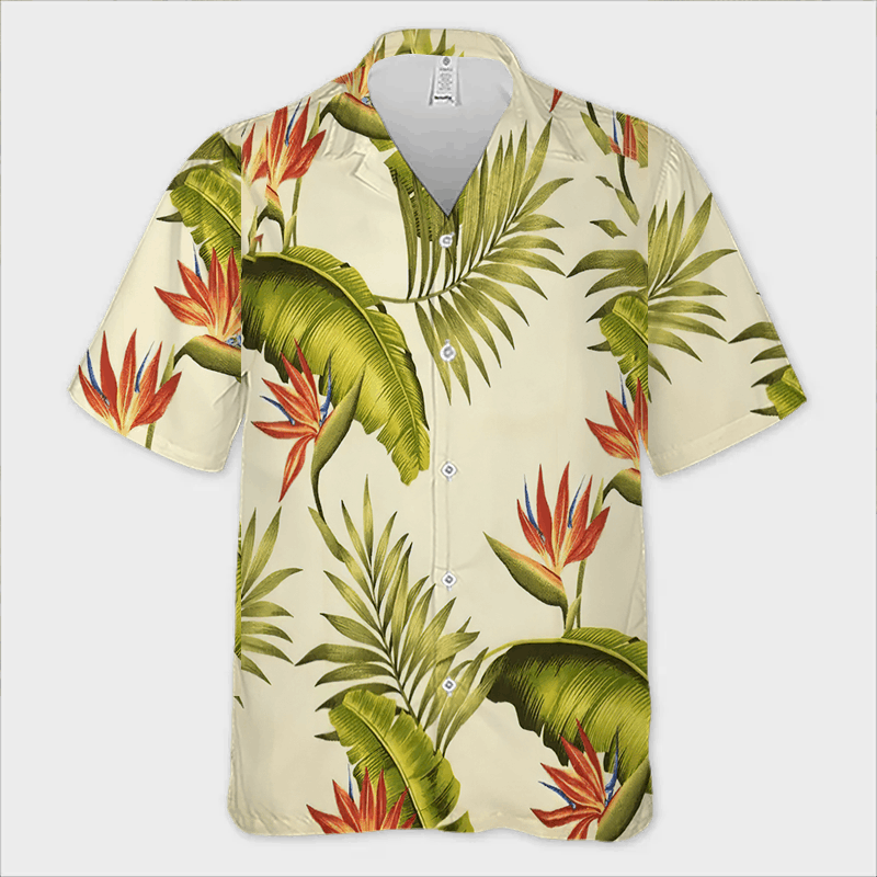 The Unbranded Brand × Vintage Snap Hawaiian Shirt "Blue" – Retro Island Aesthetic Size US M / EU 48-50 / 2 - 2 Thumbnail