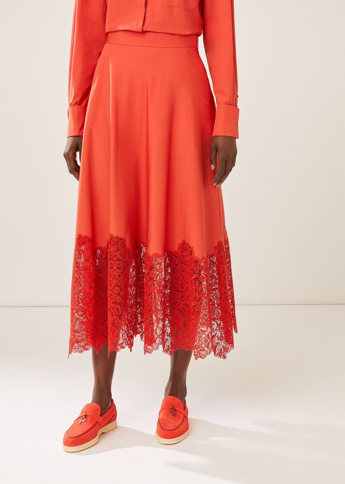 Loro Piana o1srvl11e0424 Skirt in Red Size 27" / US 4 / IT 40 - 3 Thumbnail