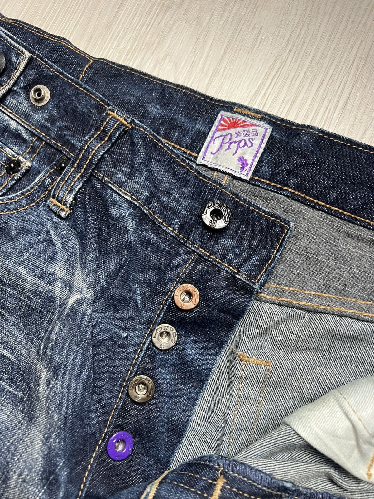 Tornado Mart PRPS Japan Faded Distressed Flared Jeans Size US 34 / EU 50 - 5 Thumbnail