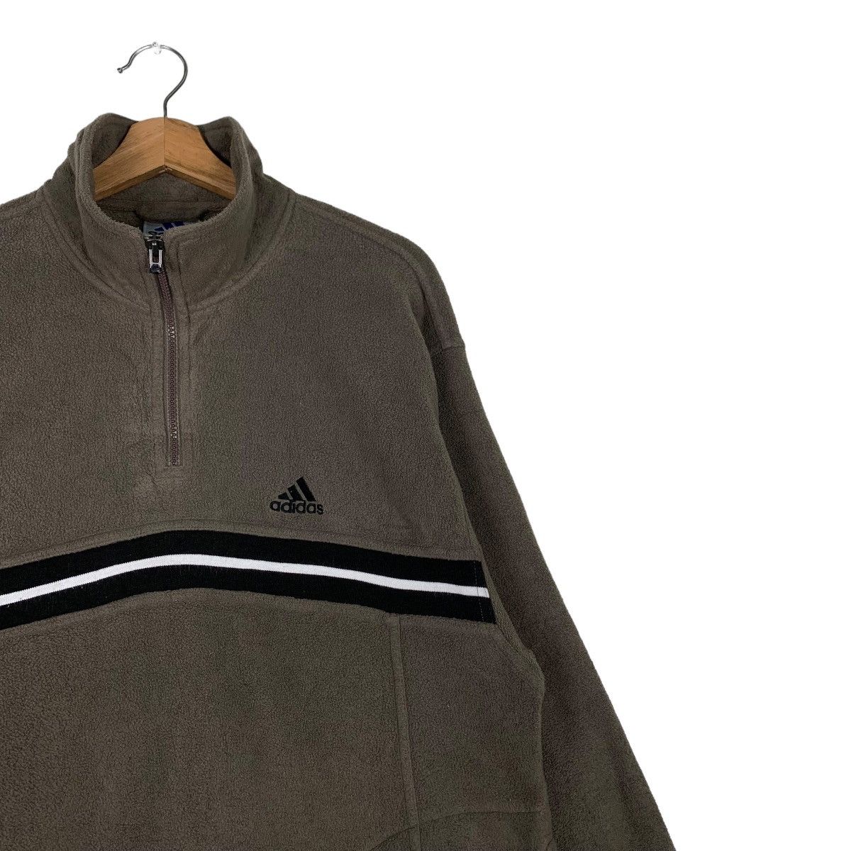 Adidas ADIDAS Half Zip Turtle Neck Pullover Fleece #0413-C19 Size US L / EU 52-54 / 3 - 6 Thumbnail