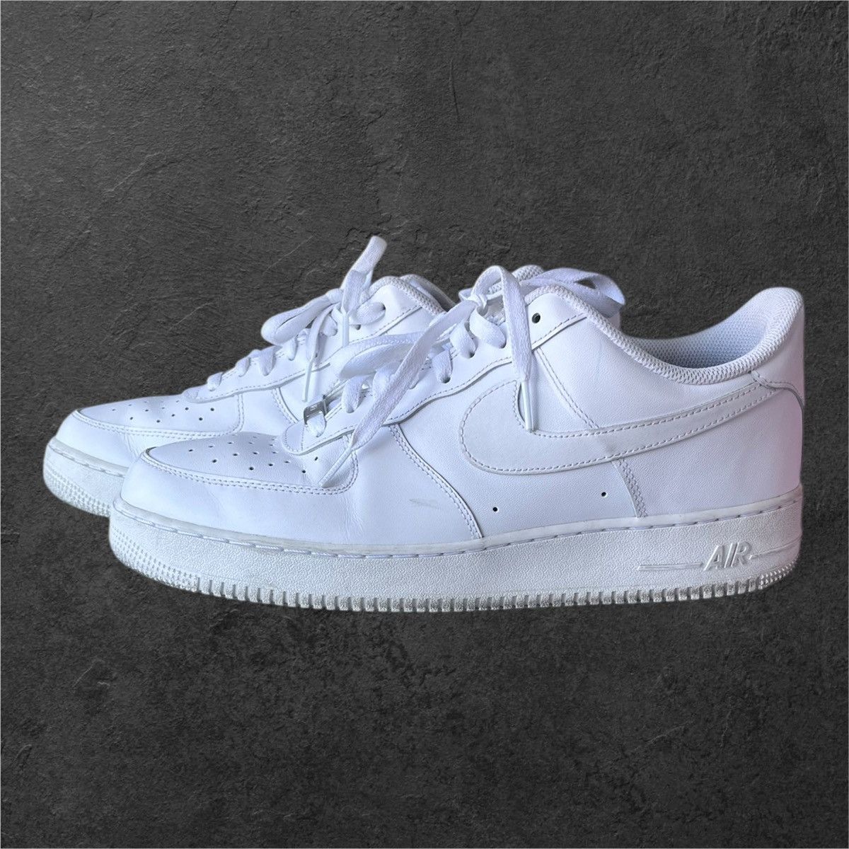 Nike White Nike Air Force 1s. Size US 13 / EU 46 - 2 Thumbnail