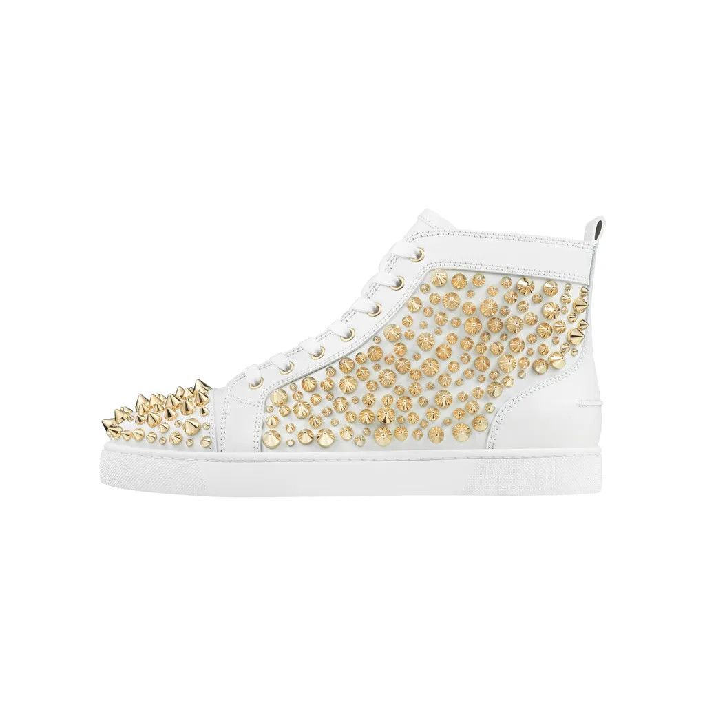Christian Louboutin o1s1wg110924 Louis Orlato Flat High Sneaker in White Size US 10 / EU 43 - 1 Preview