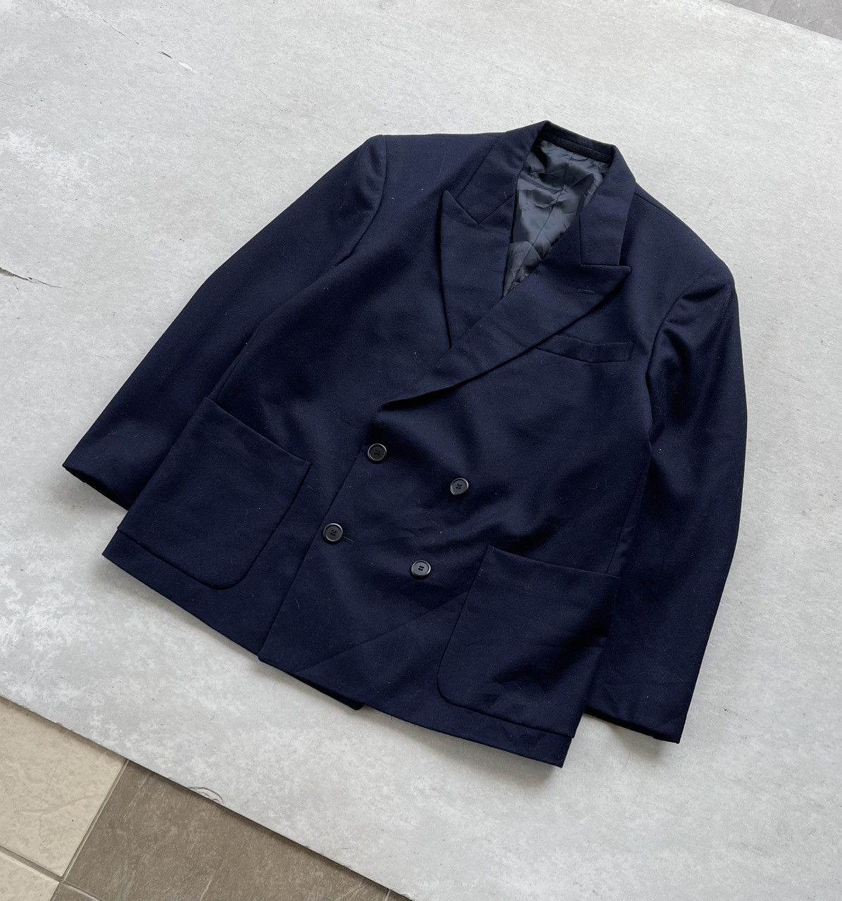 Yohji Yamamoto Yohji Yamamoto Double-Breasted Tailored Blazer/Jacket Size US M / EU 48-50 / 2 - 9 Thumbnail