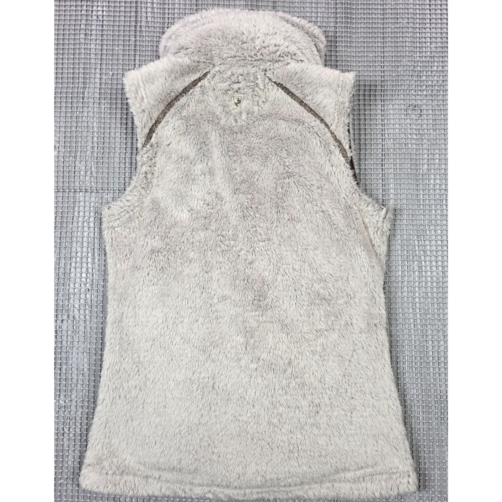 Vintage Kuhl Vest Womens Flight S High Pile Fleece Faux Fur Hooded Full Zip Beige Port Port Size S / US 4 / IT 40 - 2 Thumbnail