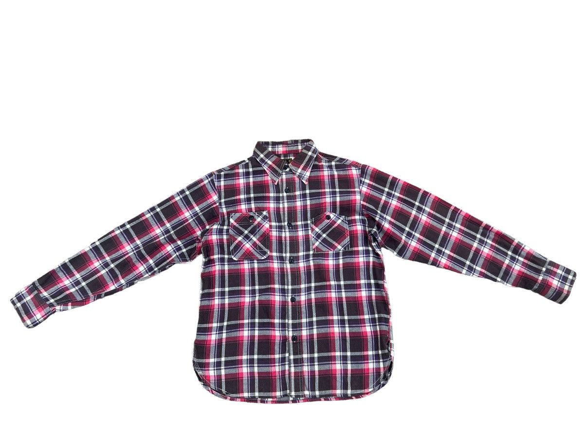 image of Cushman Japan Chin Strap Gusset Flannel Shirt, Men's (Size Medium)