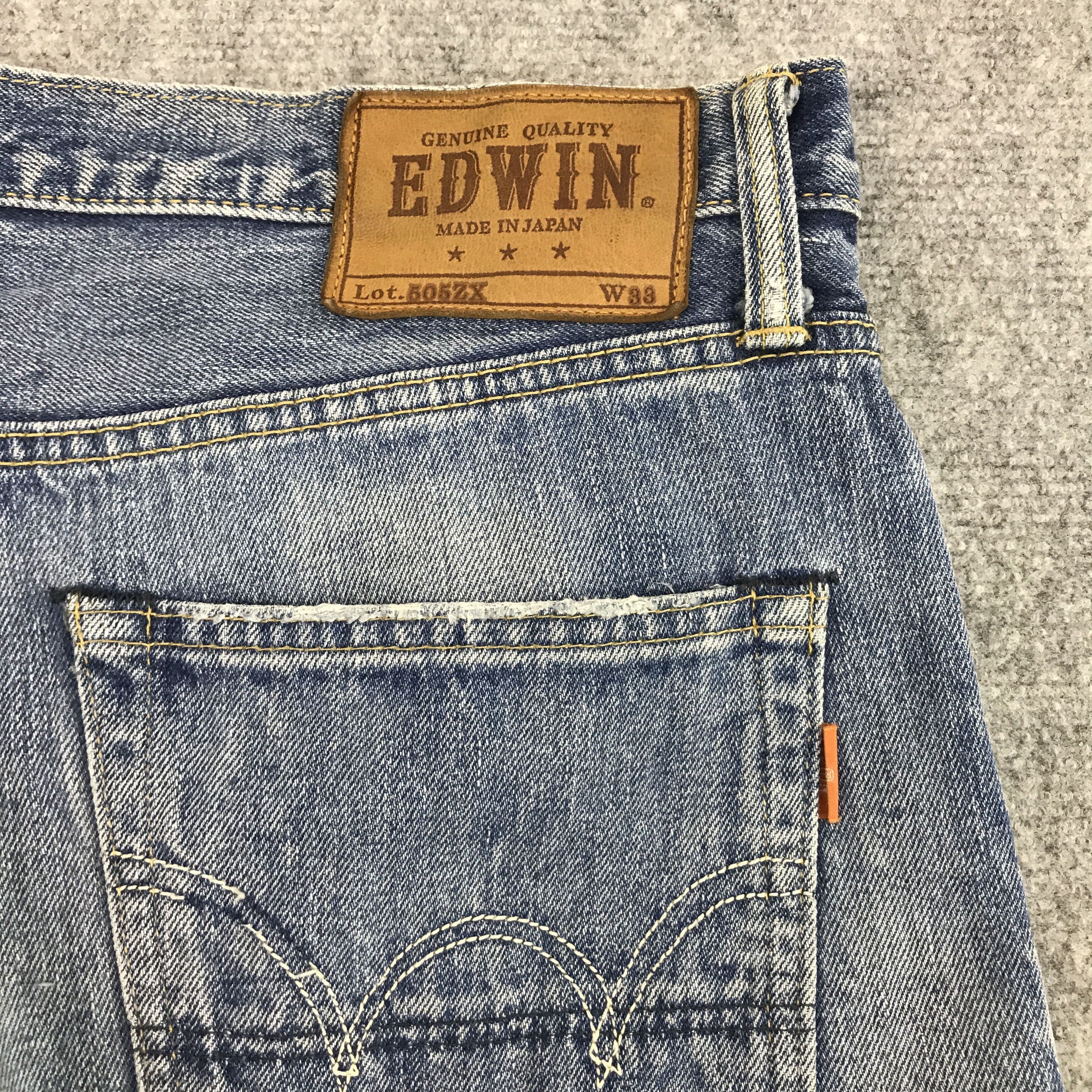 Edwin × Japanese Brand Denim Redline edwin Japan distressed style jean Pants Size US 33 - 13 Thumbnail