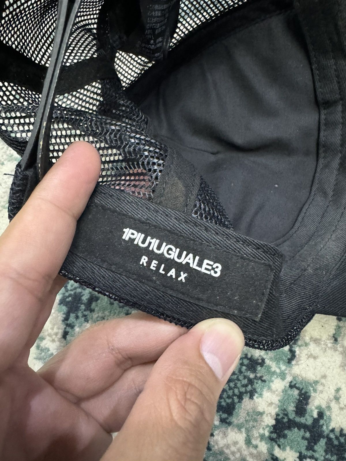 Japanese Brand 1PIU1UGUALE3 DENIM DESTROYED TRUCKER CAP HAT Size ONE SIZE - 6 Thumbnail