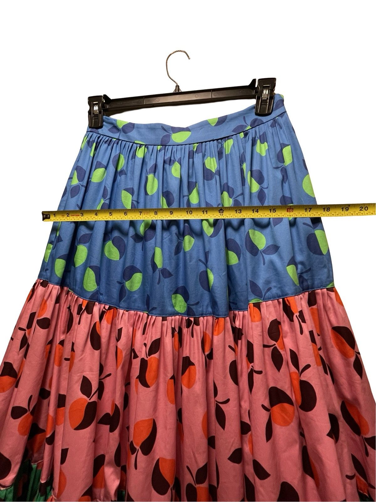 Kate Spade Kate Spade Colorblock Apple A-Line Lined Maxi Skirt Size 4 Size 27" / US 4 / IT 40 - 5 Thumbnail