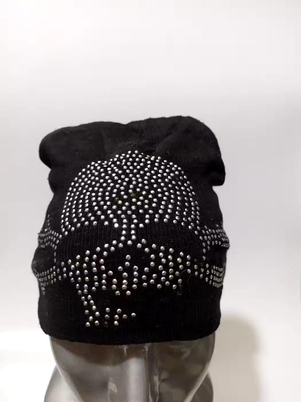 Japanese Brand MAC Japan Sparkling Skull Skeleton Punk Beanie Hats Size ONE SIZE - 2 Thumbnail