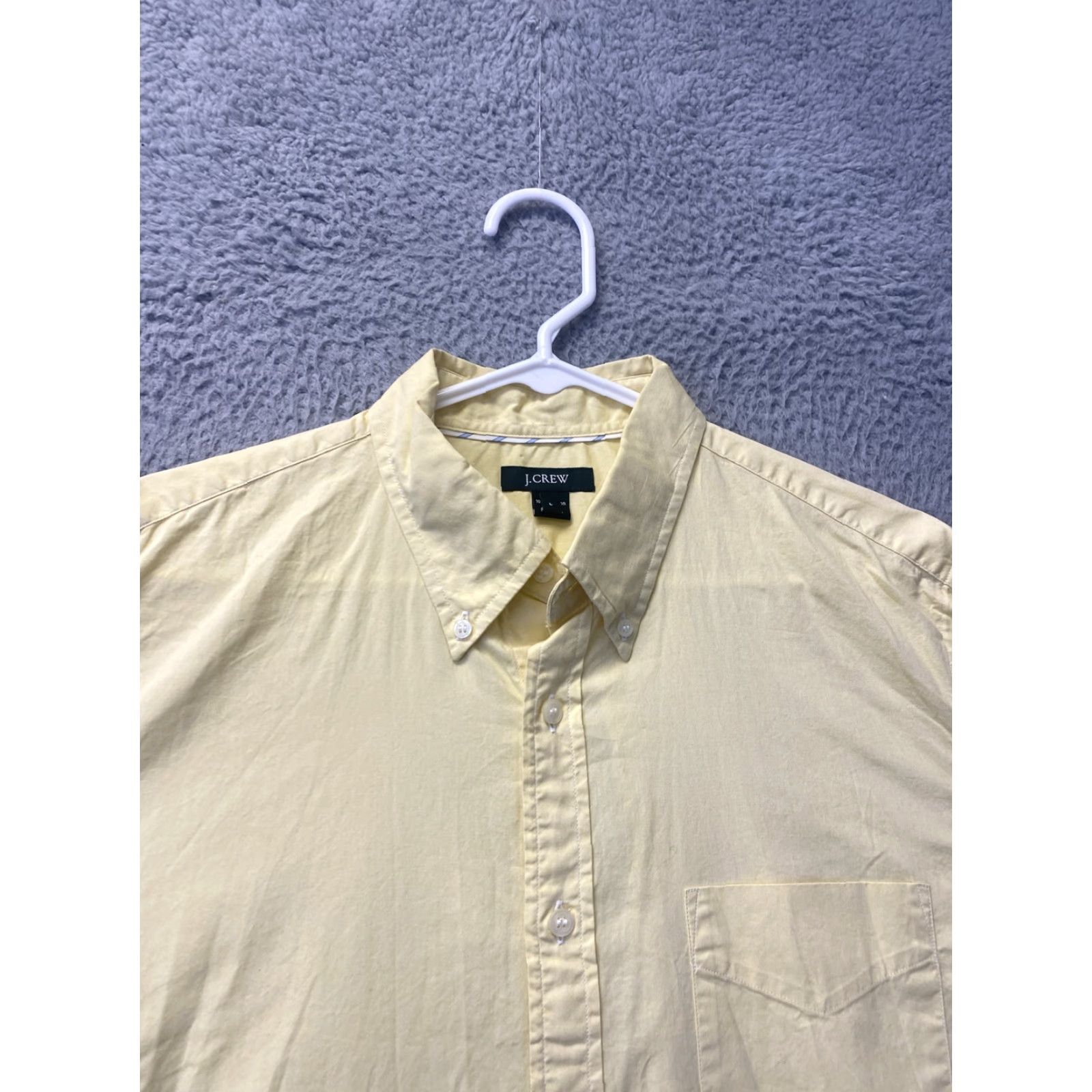 Vintage J.Crew Button Down Shirt Women Large Yellow Long Sleeve Cotton Career Blouse Size L / US 10 / IT 46 - 3 Thumbnail