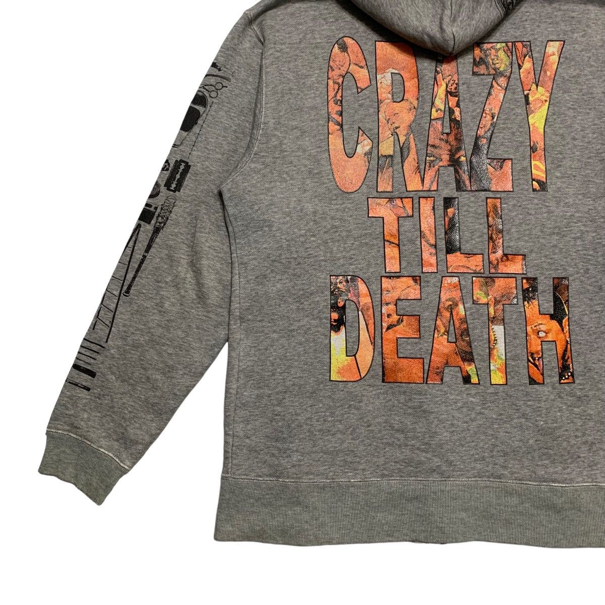 Vintage Vintage Crazy Till Death Punk Zipper Hoodie Size US M / EU 48-50 / 2 - 7 Thumbnail