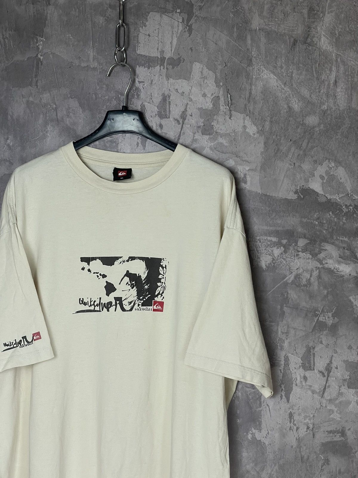 Quiksilver × Vintage Vintage Rap Oversized Quiksilver T-Shirts Big Center Logo Size US XL / EU 56 / 4 - 4 Thumbnail