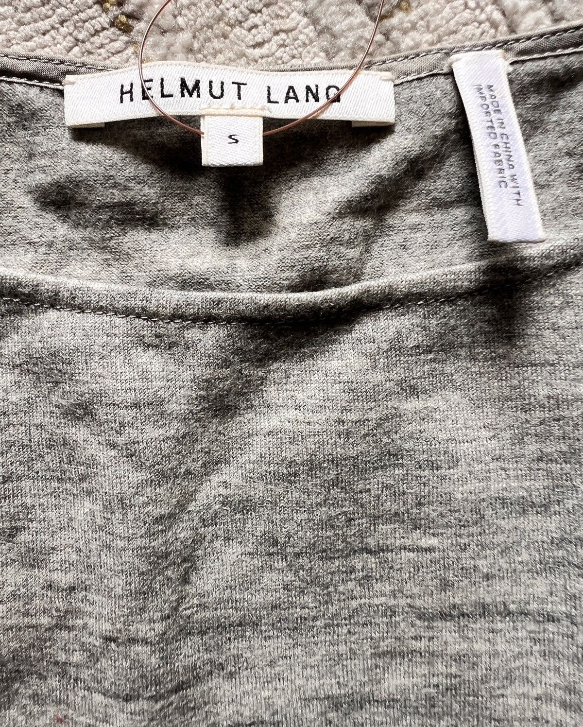 Helmut Lang Helmut Lang Long Sleeve Wide Neck Muslin Bondage Tshirt Size S / US 4 / IT 40 - 8 Thumbnail