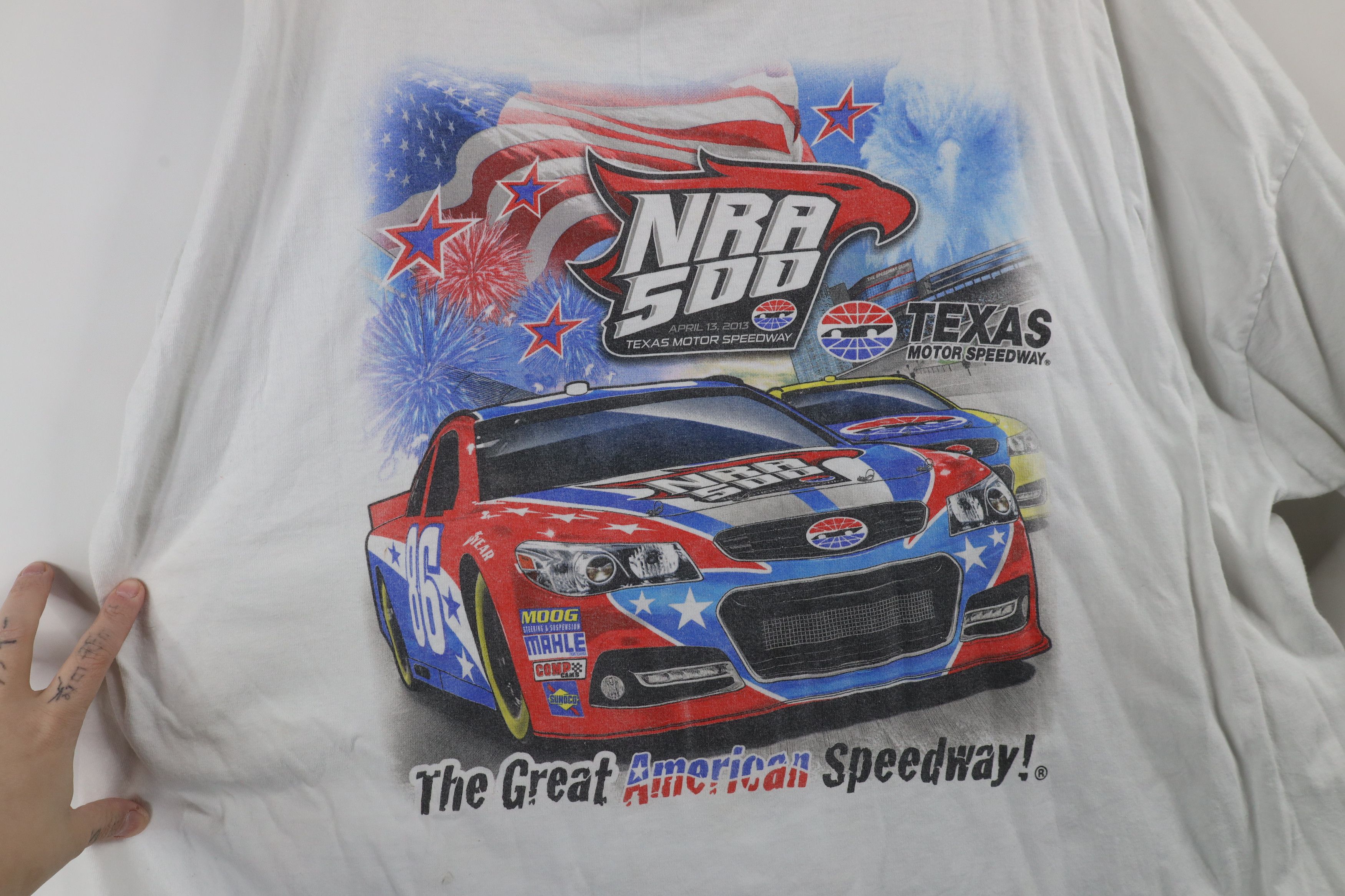 Vintage Vintage Y2K 2013 NRA 500 Texas Motor Speedway T-Shirt USA Size US XXL / EU 58 / 5 - 4 Thumbnail