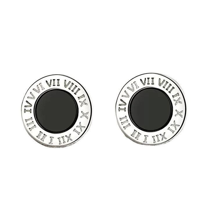 Jewelry Roman Vintage Earrings One Pairs Chrome Jewelry Size ONE SIZE - 5 Thumbnail