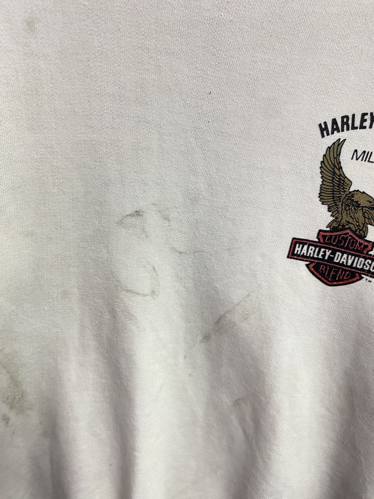 Harley Davidson vintage vintage Harley-Davidson "Custom Blend" sweatshirt Size US XL / EU 56 / 4 - 4 Thumbnail
