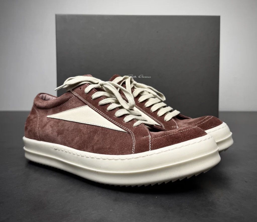 靴 42 RICK OWENS pink VANS VINTAGE SNEAKS Rick Owens EDFU Vintage Sneaks Velour Suede Hot Pink Milk