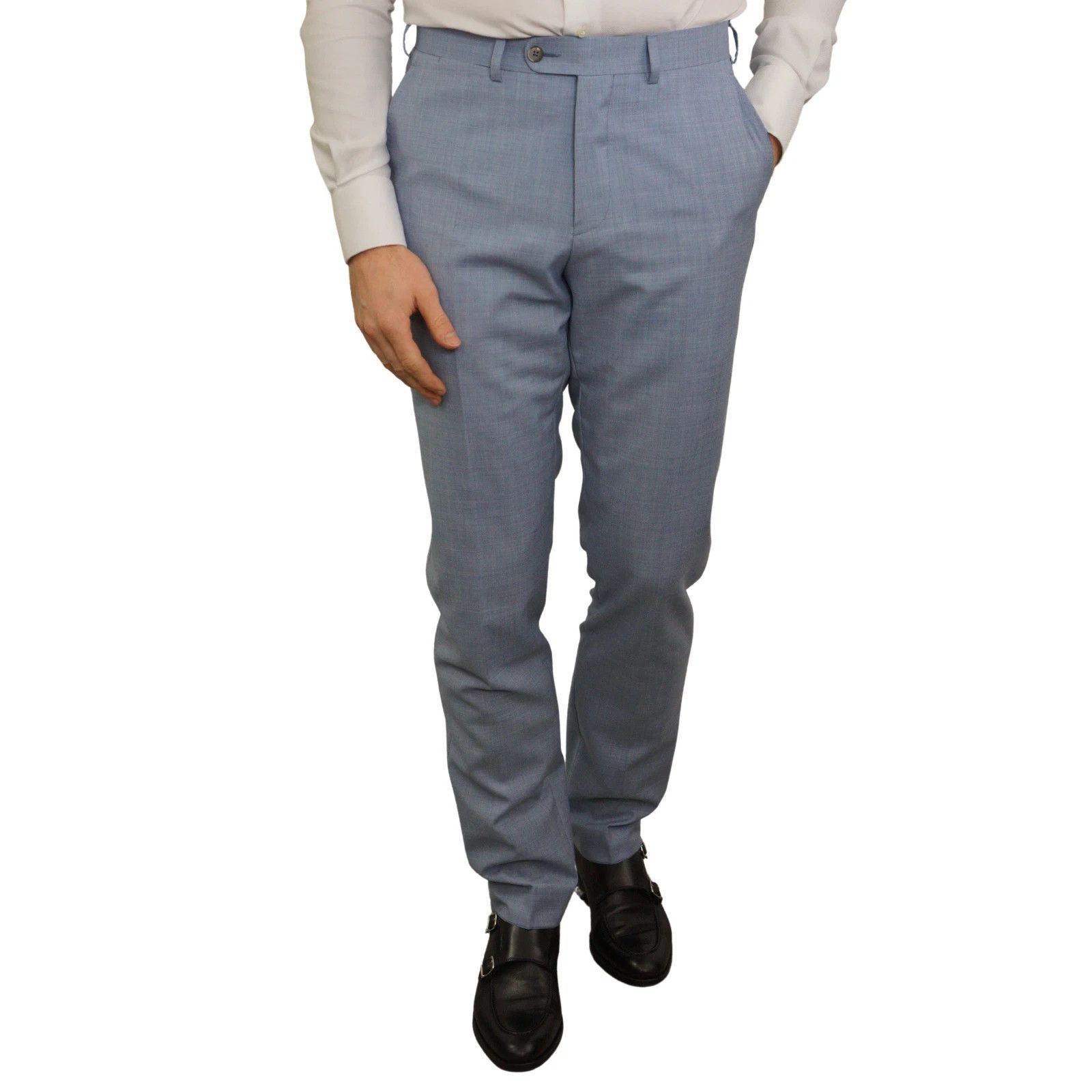 Suitsupply Men Suitsupply Suit Blue Lazio Tropical blue Angelico US40L Size 40L - 7 Thumbnail