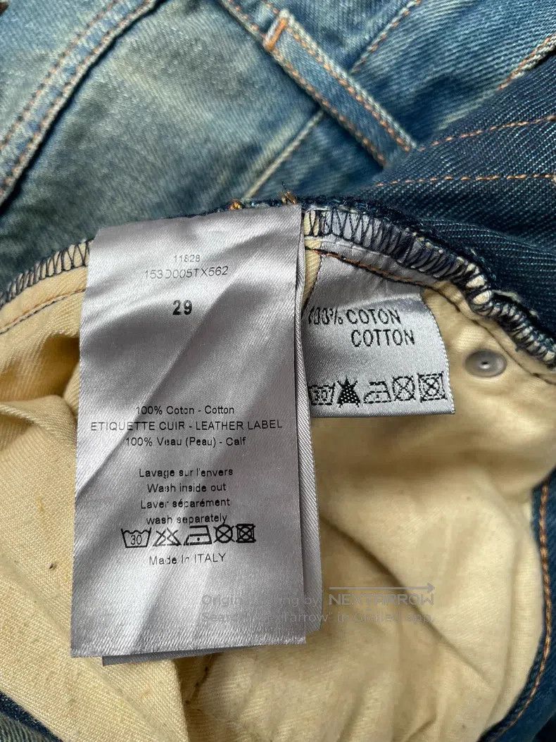 Dior Dior Mud yellow washed patchwork denim jeans Size US 29 - 7 Thumbnail