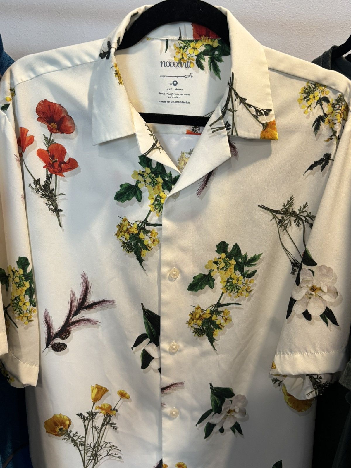 Japanese Brand Nowartt Japanese Brand Flower Motif Button Up 💐 Size US M / EU 48-50 / 2 - 5 Thumbnail